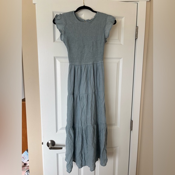 Dresses & Skirts - Light Blue Maxi Tiered Dress